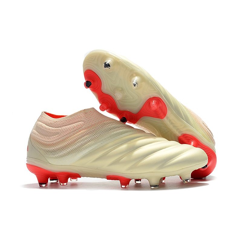 Botas De Futbol Hombre Adidas Copa 19+ FG Blanco Rojo – botas de futbol de futbol sin cordones