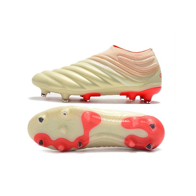 Botas De Futbol Hombre Adidas Copa 19+ FG Blanco Rojo – botas de futbol de futbol sin cordones